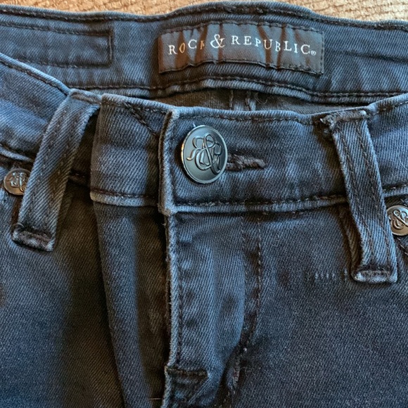 Rock & Republic dark indigo, stretchy, skinny jeans sz4 in good condition - Picture 6 of 7